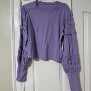 Lilac Cropped Knit Top